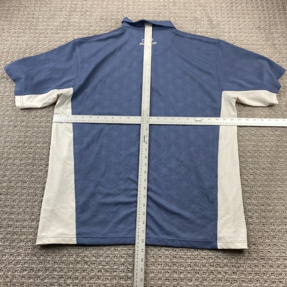 Playboy Golf Polo Shirt Men Extra Large XL Blue White Mesh Breathable Outdoor - Picture 12 of 14